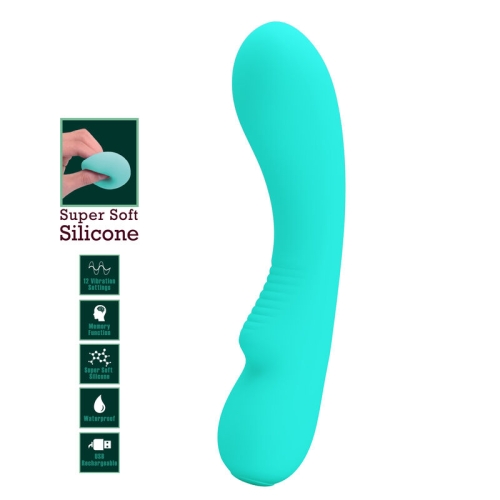 Prescott Vibrator Aqua Green | Pretty Love