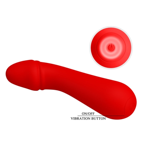 Cetus Wiederaufladbarer Vibrator Rot | Pretty Love