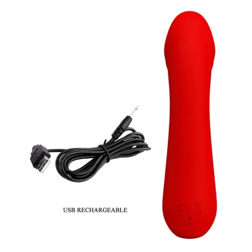 Cetus Rechargeable Vibrator Red | Pretty Love