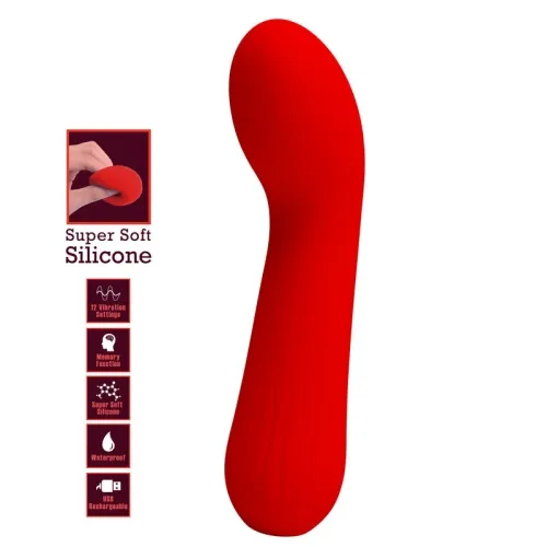 Faun Rechargeable Vibrator Red | Pretty Love
