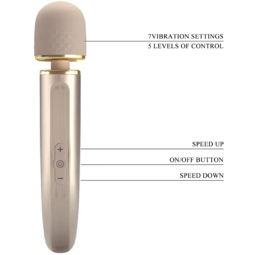 Massager 7 vibration modes champagne – Pretty Love