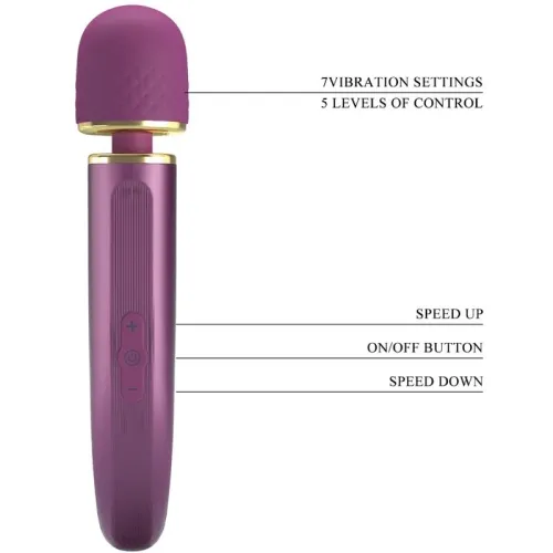 Massager 7 Vibration Modes Purple – Pretty Love