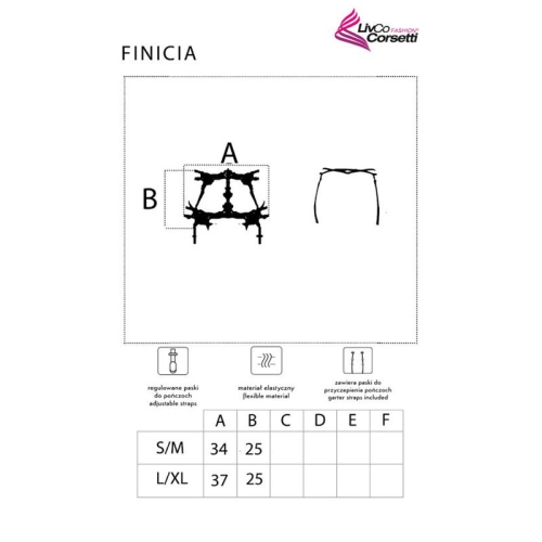Finicia Lc90725 Strapsgürtel Schwarz | Livco Corsetti Fashion