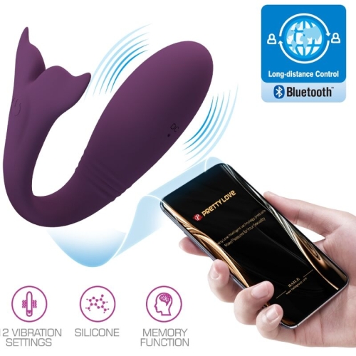 Jayleen Vibrator Mit App Fernbedienung Lila | Pretty Love