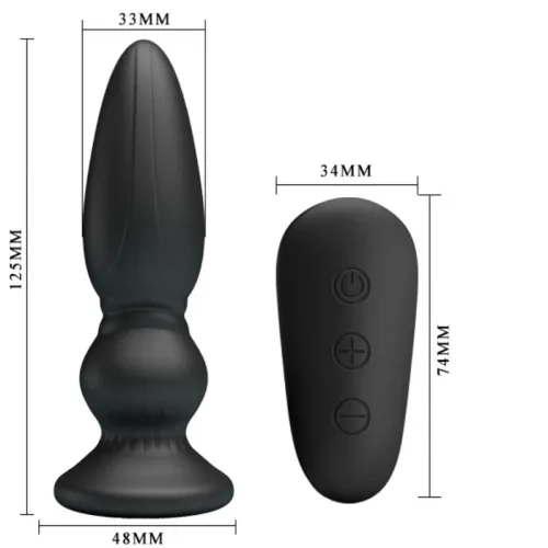 Anal Plug with Remote Control Black – Mr Play