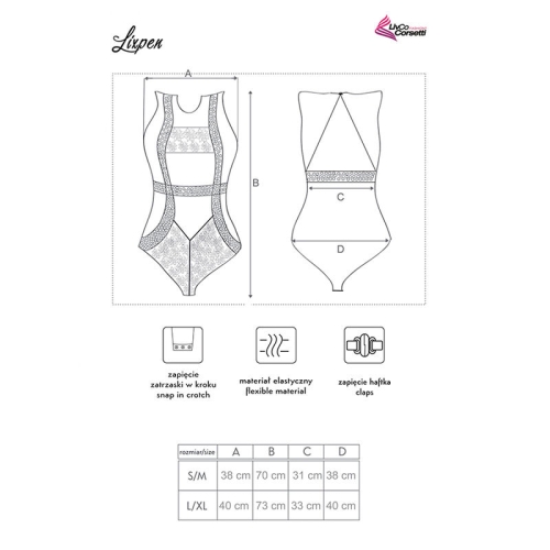 Lixpen Lc 90612 Body Schwarz L/XL | Livco Corsetti Fashion