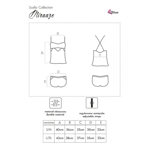 Miraaze Hemd + Shorts Schwarz – Livco Corsetti Fashion