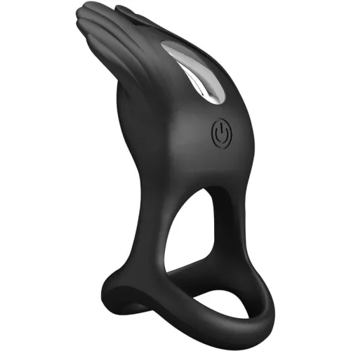 Vibrant Penis Ring 7 Modes Black Silicone – Pretty Love