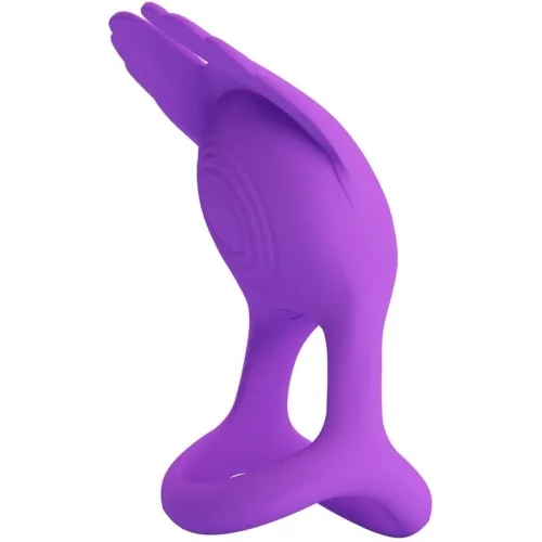Vibrant Penis Ring 7 Modes Purple Silicone – Pretty Love