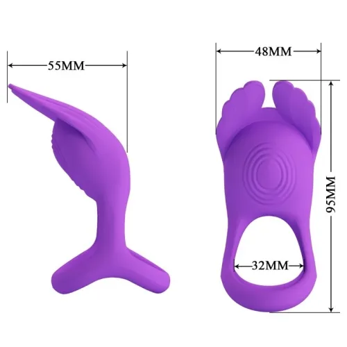 Vibrant Penis Ring 7 Modes Purple Silicone – Pretty Love
