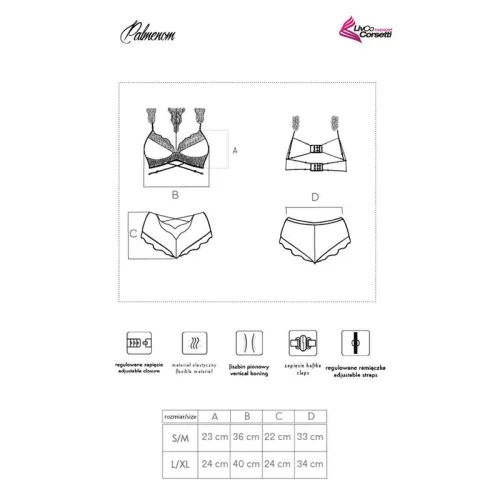 Palmenom Bh + Slip Schwarz L/Xl – Livco Corsetti Fashion
