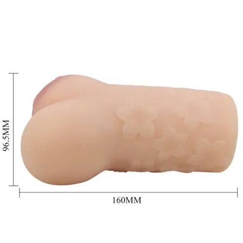 Scarlet red masturbator in vagina shape