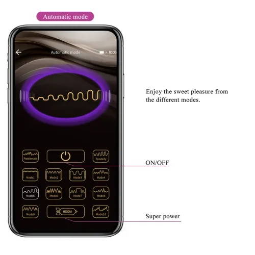 Hector Electroshock Vibrator App Control Purple | Pretty Love