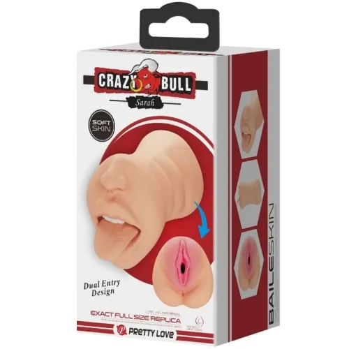 Sarah Vagina-Shaped Masturbator with Double Entrance