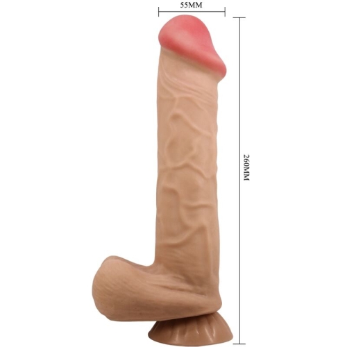 Realistischer Sliding Skin Dildo Mit Saunapf Hautfarben 26cm | Pretty Love