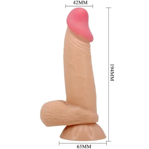 Realistischer Sliding Skin Dildo Mit Saugnapf 19,4cm – Pretty Love