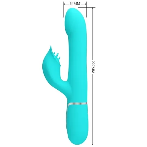 Rabbit vibrator Pearls Aqua Green | Pretty Love