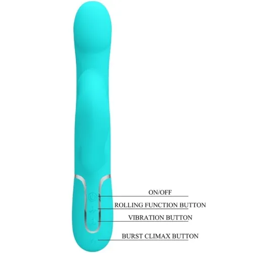 Rabbit vibrator Pearls Aqua Green | Pretty Love