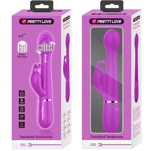 Dejon Rabbit Vibrator 3 In 1 Purple | Pretty Love