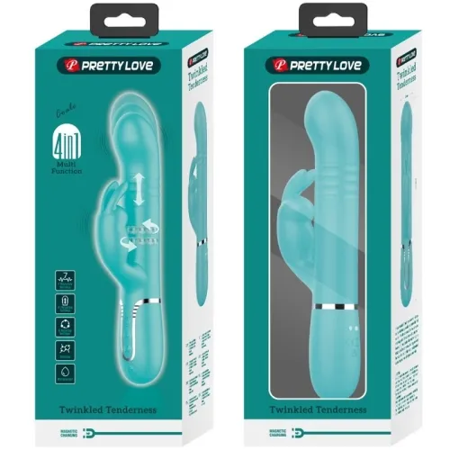 Coale Rabbit Vibrator Beads Aqua Green | Pretty Love
