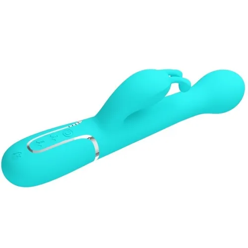 Dejon Rabbit Vibrator 3 In 1 Aqua Green | Pretty Love