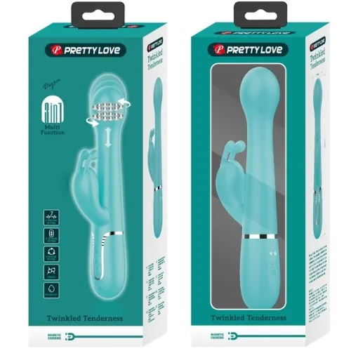 Dejon Rabbit Vibrator 3 In 1 Aqua Green | Pretty Love