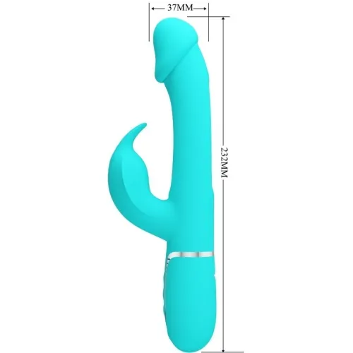 Dejon Rabbit Vibrator 3 In 1 Aqua Green | Pretty Love