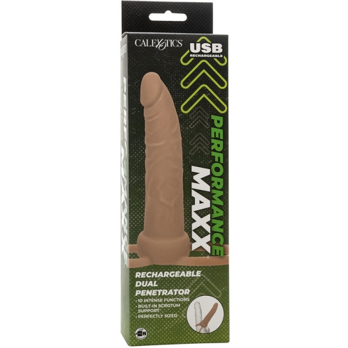 Performance Maxx Wiederaufladbarer Dual Penetrator, Helle Haut | Calex