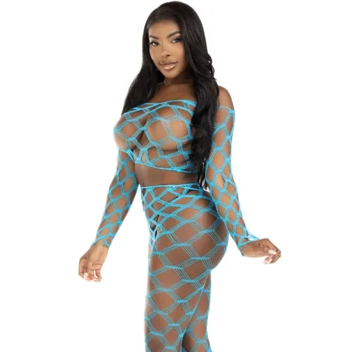 Top & leggings hardcore blue – Leg Avenue