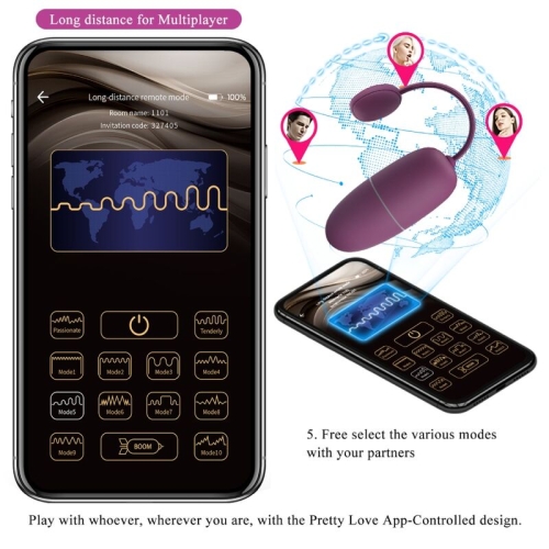 Nymph Vibrierendes Ei App Gesteuert Lila | Pretty Love