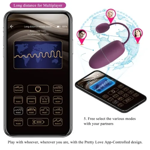Nymph Vibrierendes Ei App Gesteuert Lila – Pretty Love