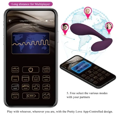Baird G-Spot App Vibrator 12 Modes Purple | Pretty Love
