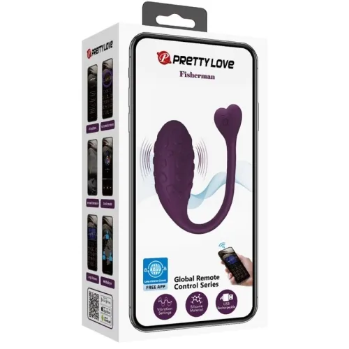 App Gesteuertes Fisherman Vibrierendes Ei Lila – Pretty Love