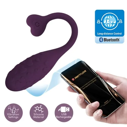 App Gesteuertes Fisherman Vibrierendes Ei Lila – Pretty Love