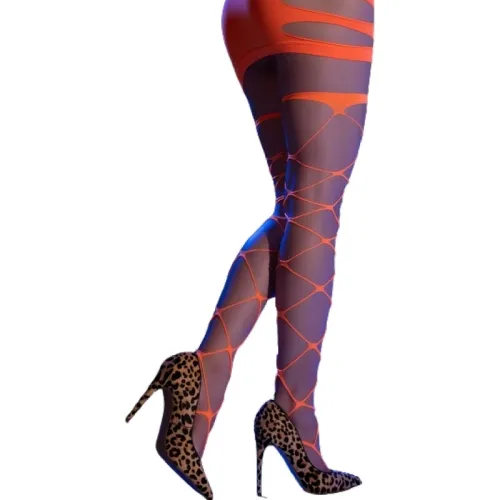 Cabaret Tights Orange S/M – Chilirose