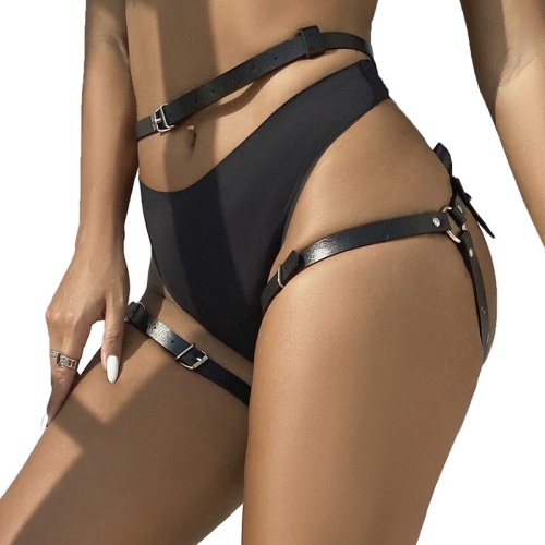 Leder Hüft Und Bein Harness Schwarz | Subblime