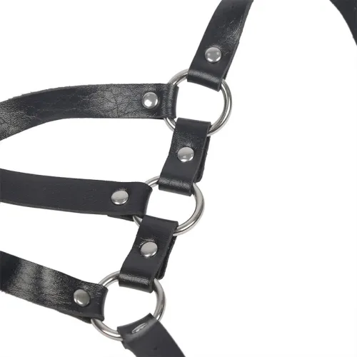 Körperharness Verstellbare Riemen Leder Schwarz – Subblime