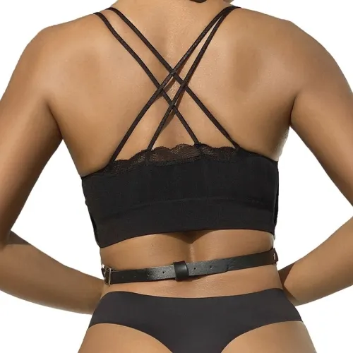 Chest Harness Leather Chains Black Os – Sublime