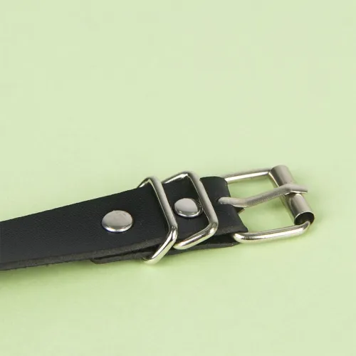 Black Leather Chain Belt Os – Subblime