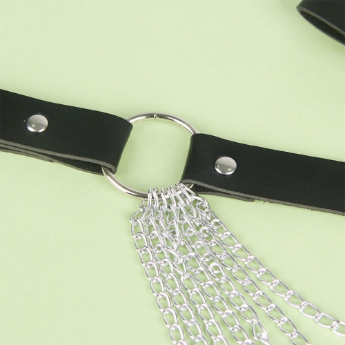 Lederkettengürtel Schwarz OneSize | Subblime