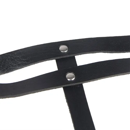 Black Leather Ring Chain Belt Os – Subblime