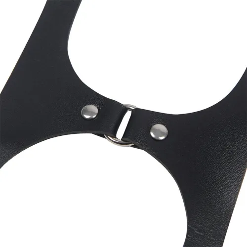 Ganzkörperharness Mit Lederschnallen Schwarz – Subblime