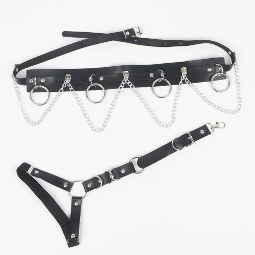 Belt and Garter with Rings and Chain – Subblime