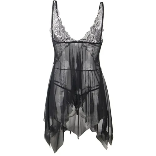 Babydoll Stoff Tüll Brust Spitze S/M – Subblime
