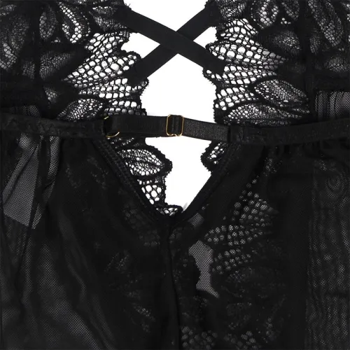 Teddy Neckholder Bareback Lace Black L/XL – Subblime