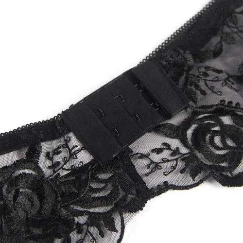 3-piece set with floral print, black, S/M – Subblime