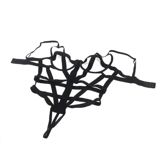 Sexy Bodysuit with Cutouts, Black, S/M – Subblime