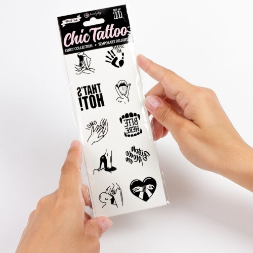 Set Mit 10 Temporären Tattoos Der Kinky Collection | Secret Play