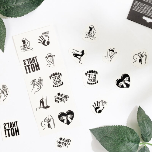 Set Mit 10 Temporären Tattoos Der Kinky Collection | Secret Play