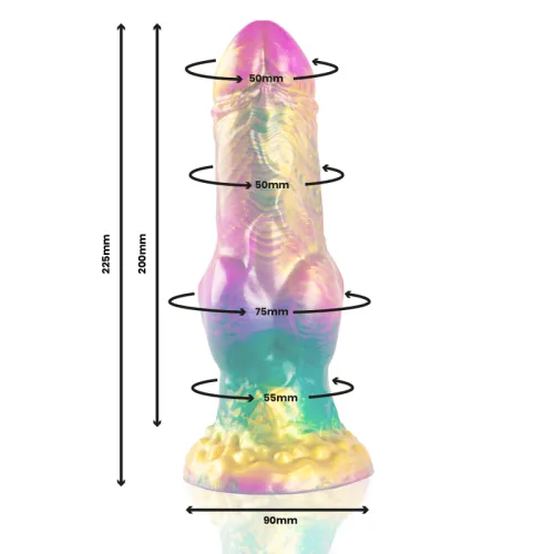Iris Dildo With Rain Bow Colored Balls Of Pleasure – Epic